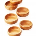 HERŞEYTREND Bambu Yuvarlak 6 lı Lüks Çerezlik 9,5 x 3 cm