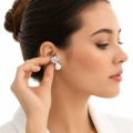 HERŞEYTREND Bluetooth Bağlantılı Küpeli Kablosuz Kulaklık Uzun Pil Ömrü