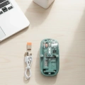 HERŞEYTREND Bluetooth ve 2.4G USB Destekli Pilli Kablosuz Şeffaf Mouse