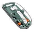 HERŞEYTREND Bluetooth ve 2.4G USB Destekli Pilli Kablosuz Şeffaf Mouse