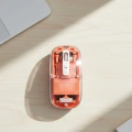 HERŞEYTREND Bluetooth ve USB Destekli Kablosuz Şeffaf Mouse Sessiz Kullanım