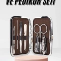 HERŞEYTREND Çantalı 7 Parça Manikür Pedikür Seti Tırnak Makası Cımbız Törpü