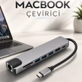 HERŞEYTREND Çevirici Dönüştürücü Adaptör Macbook 3 In 1 Type-C To Hdmı USB 3.0