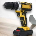 HERŞEYTREND Çift Bataryalı Metal Dişli Darbeli Şarjlı Matkap Seti 24W Güç ve 24 Parça Aksesuar