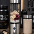 HERŞEYTREND Çift Hazneli Cam Blender USB Şarjlı Smoothie ve Buz Kırıcı Blender