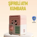 HERŞEYTREND Çocuklar İçin Pembe ATM Görünümlü Elektronik Kumbara