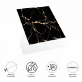 HERŞEYTREND DecoHandy Yapışkanlı Pvc Yer Karosu 30x30cm 4Lü Paket - Black Edition 0,36m2