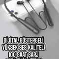 HERŞEYTREND Dijital Batarya Göstergeli Bluetooth Özellikli Boyun Askılı Kulaklık