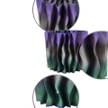 HERŞEYTREND Estetik Dalga Formlu Mor 3D Baskı Dekoratif Vazo Modern Ev Aksesuarı