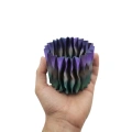 HERŞEYTREND Estetik Dalga Formlu Mor 3D Baskı Dekoratif Vazo Modern Ev Aksesuarı
