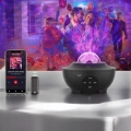 HERŞEYTREND Galaxy Efektli LED Gece Lambası Projektörü Bluetooth Bağlantılı