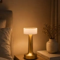 HERŞEYTREND Gold Kare LED Masa Lambası Şarjlı Dimmer Kontrollü Dekoratif Işık
