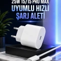 HERŞEYTREND Güç Adaptörü ve Kablosu Şarj Aleti 15/15 Pro Max Uyumlu Hızlı Şarj
