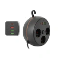 HERŞEYTREND Güvenli Çoklu Priz 3 Priz 3 USB 1 Type C Termal Koruma Uzun Kablo