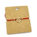HERŞEYTREND Halka Kalp İp Bileklik - Kırmızı