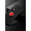 HERŞEYTREND Huawei P40 Kılıf Range Yüzüklü Silikon - Siyah-kırmızı