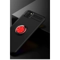 HERŞEYTREND Huawei Y5p Kılıf Range Yüzüklü Silikon - Siyah-kırmızı