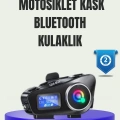 HERŞEYTREND IP65 Suya Dayanıklı Kask Bluetooth Kulaklık LCD Ekranlı