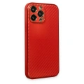 HERŞEYTREND İphone 13 Pro Kılıf Coco Karbon Silikon - Kırmızı