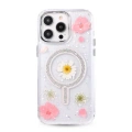 HERŞEYTREND İphone 14 Pro Max Flower Magsafe Kapak - Pembe