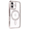 HERŞEYTREND İphone 16 Kılıf Joke Simli Magneticsafe Kılıf - Pembe