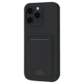 HERŞEYTREND İphone 16 Plus Kılıf Kelvin Kartvizitli Silikon - Siyah