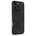 HERŞEYTREND İphone 16 Pro Kılıf Aras Deri Kapak - Siyah