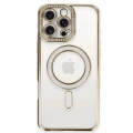 HERŞEYTREND İphone 16 Pro Kılıf Joke Simli Magneticsafe Kılıf - Gold