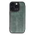HERŞEYTREND İphone 16 Pro Max Kılıf Flip Cover - Koyu Yeşil