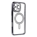 HERŞEYTREND İphone 16 Pro Max Kılıf Joke Simli Magneticsafe Kılıf - Gri