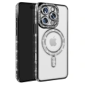HERŞEYTREND İphone 16 Pro Max Kılıf Joke Simli Magneticsafe Kılıf - Siyah