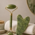 HERŞEYTREND Jade Roller ve Gua Sha Taşı Yüz Bakım Masaj Seti