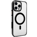 HERŞEYTREND Joko İphone 15 Pro Max Gleam Pc Sert Magsafe Kılıf - Şeffaf-siyah