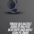 HERŞEYTREND Kablosuz Bluetooth Kulaklık Kulak Üstü Ayarlanabilir Uzun Ömürlü
