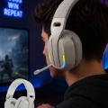 HERŞEYTREND Kablosuz Bluetooth Kulaklık RGB Işıklı Mikrofonlu Stereo Kulaküstü Kulaklık