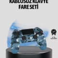 HERŞEYTREND Kablosuz PS4 Controller Çift Motorlu Dayanıklı Gamepad