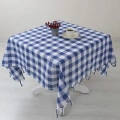 HERŞEYTREND Kareli Saçaklı Mavi Masa/piknik/sofra Örtüsü 165x170 Cm