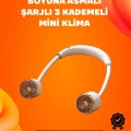 HERŞEYTREND Katlanabilir Asılabilir Fan | USB Şarjlı, 3 Vitesli Sessiz Mini Fan