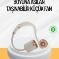 HERŞEYTREND Katlanabilir Asılabilir Fan USB Şarjlı Hafif ve Sessiz Tasarım