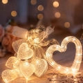 HERŞEYTREND LED Kalp Neon Lamba Dekoratif Romantik Gece ve Ortam Işığı