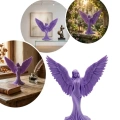 HERŞEYTREND Lila Melek Biblo 3D Dekoratif Angel Figür Ev Aksesuarı