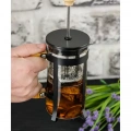 HERŞEYTREND Lüx Cam 350 ml French Press Siyah