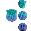 HERŞEYTREND Mavi Degrade Kıvrımlı 3D Vazo Minimal Modern Ev Dekoru
