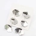 HERŞEYTREND Metal Yaprak Küpe - Gümüş