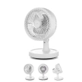 HERŞEYTREND Mini Masaüstü Vantilatör Sessiz Çalışan 2 Kademeli Fan Otomatik Salınımlı