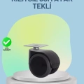 HERŞEYTREND Mobilya Tekerleği 6 cm Kilitsiz Tekli Satış