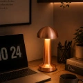 HERŞEYTREND Modern Bronz Mantar Masa Lambası LED Dokunmatik Dekoratif Aydınlatma