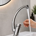 HERŞEYTREND Modern Musluk Başlığı Su Tasarrufu Sağlayan ve Kolay Takılan Tasarım