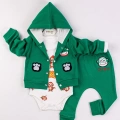 HERŞEYTREND Monkey Nakışlı Kapişonlu Erkek Bebek Takım