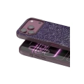 HERŞEYTREND Onegif Apple İphone 18 Pro Bright Simli Kapak - Bordo
